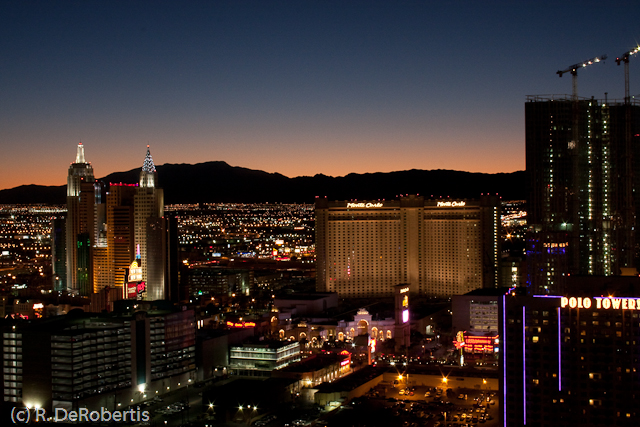 Time Lapse Video of Vegas in Evening